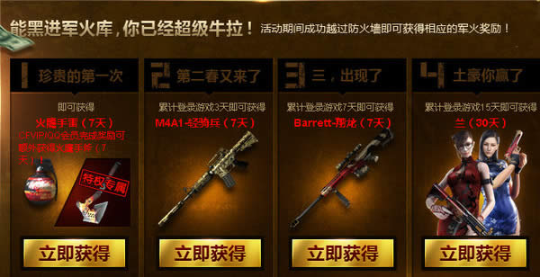 CF首次返利开启免费领取CF点及道具活动网址