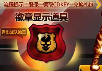 穿越火线QQ网吧送战队徽章显示道具