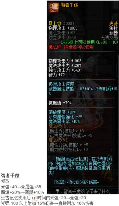 dnfss改版2018 dnfss史诗改版属性2018