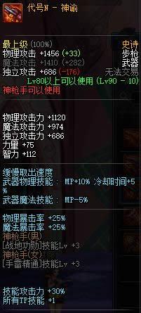 dnf90级神枪手ss武器大全 dnf90级神枪手ss武器属性介绍