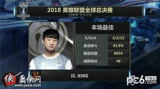 lolS8总决赛半决赛IG vs G2比赛回顾(首局)