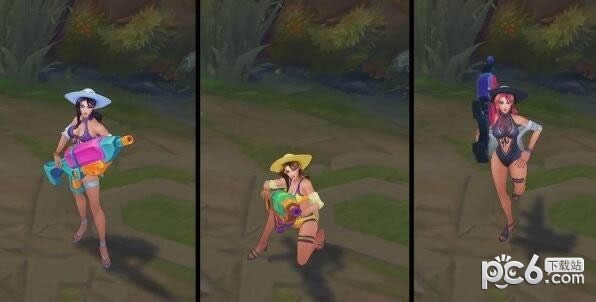 lol泳池派对2018女警皮肤一览