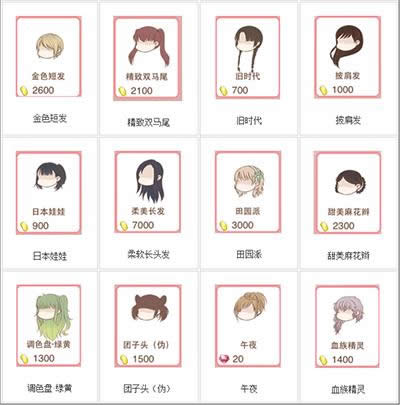 暖暖环游世界发型图鉴大全