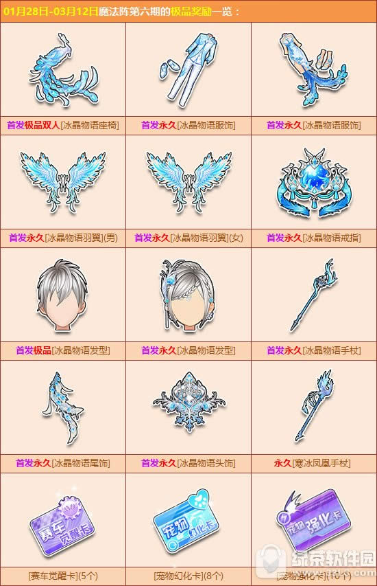 qq飞车高级魔法阵活动 首发冰晶物语系列来袭