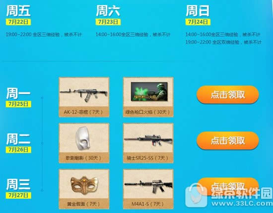 cf7月就要痛快玩活动网址 周末领好礼痛快玩4