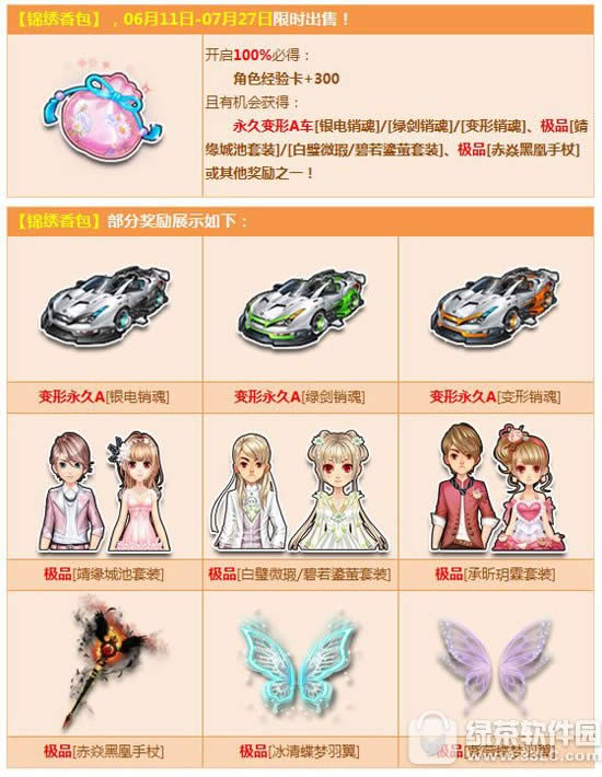 qq飞车锦绣香包多少钱 锦绣香包有什么奖励