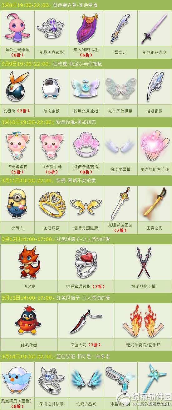 qq飞车白色情人节活动 每日灿烂一“秒”