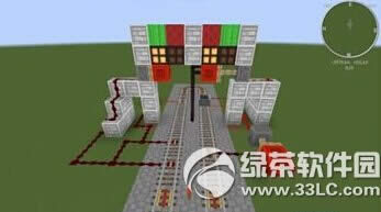 我的世界游戏中红石铁路信号灯制作方法3