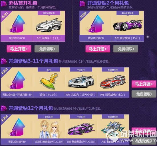 qq飞车紫钻成长节节高活动网址 春节大回馈