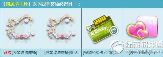 qq飞车感恩节卡片多少钱 qq飞车感恩节卡片有什么3