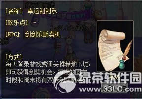 dnf幸运刮刮乐活动 通关推荐地下城得刮奖机会1