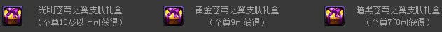 dnf光明/黄金/暗黑苍穹之翼皮肤礼盒怎么获得 有什么奖励1