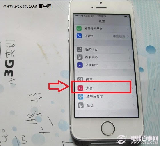 iPhone 5S声音设置