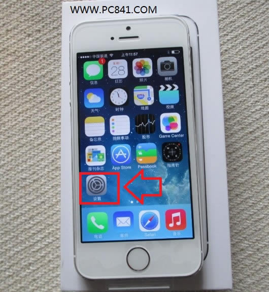 进入iPhone 5S设置