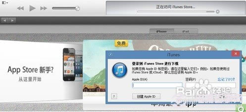 输入苹果账号密码登录