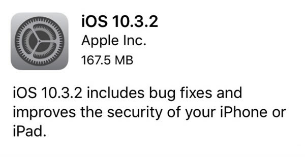 iOS10.3.2正式版怎样升级 iOS10.3.2正式版支持哪一些设备？