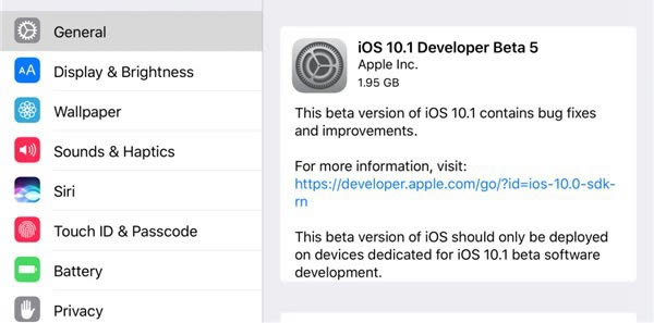 iOS10.1 Beta5̼ iOS10.1 Beta5̼صַ