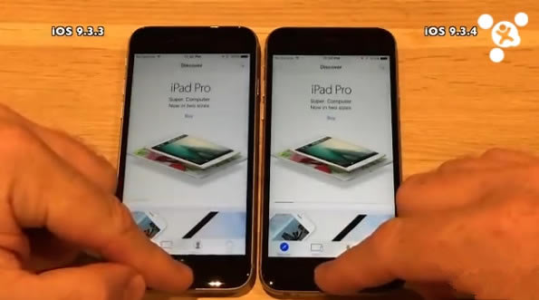 iPhone 5S/6/6SiOS 9.3.4ٶȶԱiOS9.3.3Ƶ
