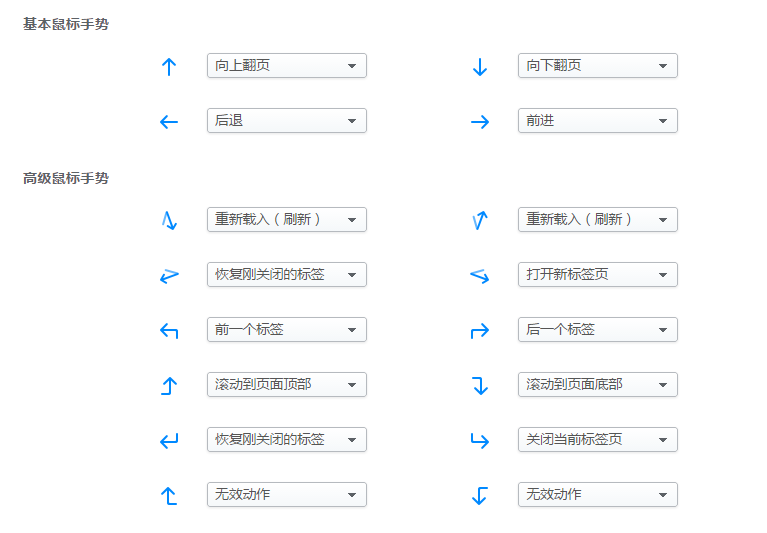 鼠标手势示例