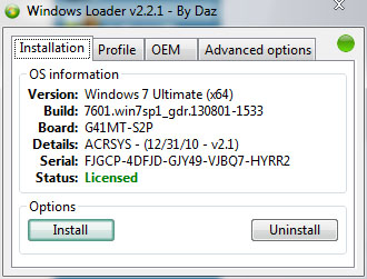 Windows Loader(win7激活工具) V2.5
