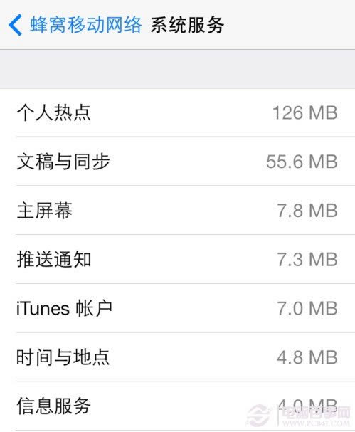 iOS7蜂窝移动网络新功能