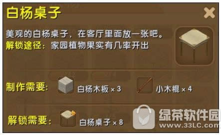 迷你世界白杨桌子怎么合成解锁 迷你世界白杨桌子合成解锁攻略1