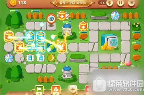 保卫萝卜3公园18金萝卜视频 保卫萝卜3第18关道具全清攻略3