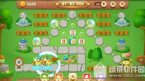 保卫萝卜3公园5金萝卜视频 保卫萝卜3公园第5关道具全清攻略1