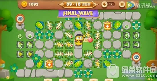 保卫萝卜3公园第4关金萝卜视频 保卫萝卜3公园4布阵攻略3