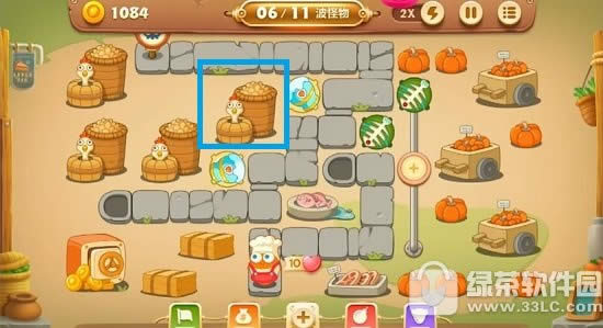 保卫萝卜3集市64金萝卜视频 集市第64关布阵攻略2