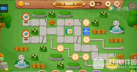 保卫萝卜3公园第32关视频攻略 公园32金萝卜通关技巧1