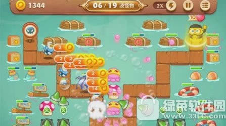 保卫萝卜3码头第44关怎么过 码头44关视频通关攻略2