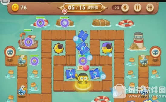 保卫萝卜3码头42关怎么过 码头42关金萝卜通关攻略2