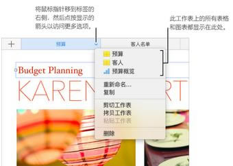 Numbers工作表复制删除