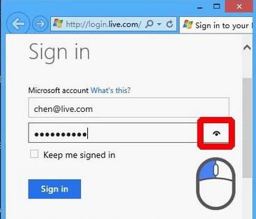 win8系统ie10浏览器密码显示设置办法